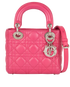 Mini Lady Dior, &pound;2,200, Handbags, Pink, Leather, Front view